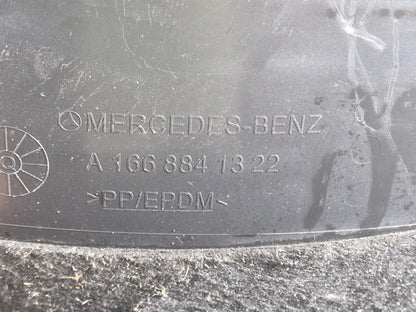 11-19 MERCEDES BENZ ML W166 REAR WHEEL LEFT SIDE SPLASH GUARD COVER A1668841322