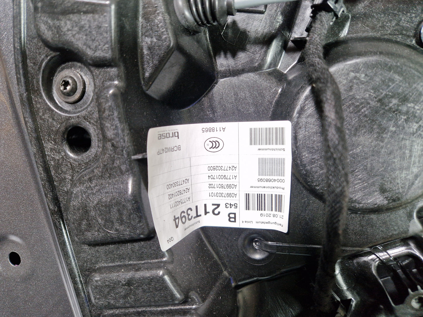 Mercedes-Benz B200d B-Class W247 Rear Left N/S/R Complete Door In Grey 787