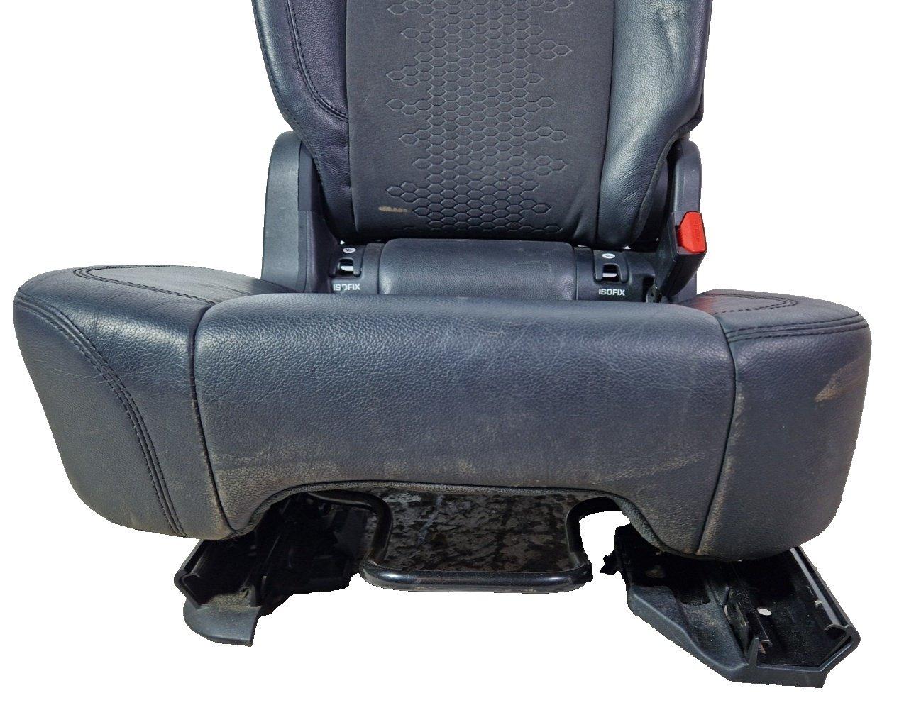 14-19 LAND ROVER L550 DISCOVERY 2ND ROW RIGHT O/S SIDE BLACK LEATHER SEAT