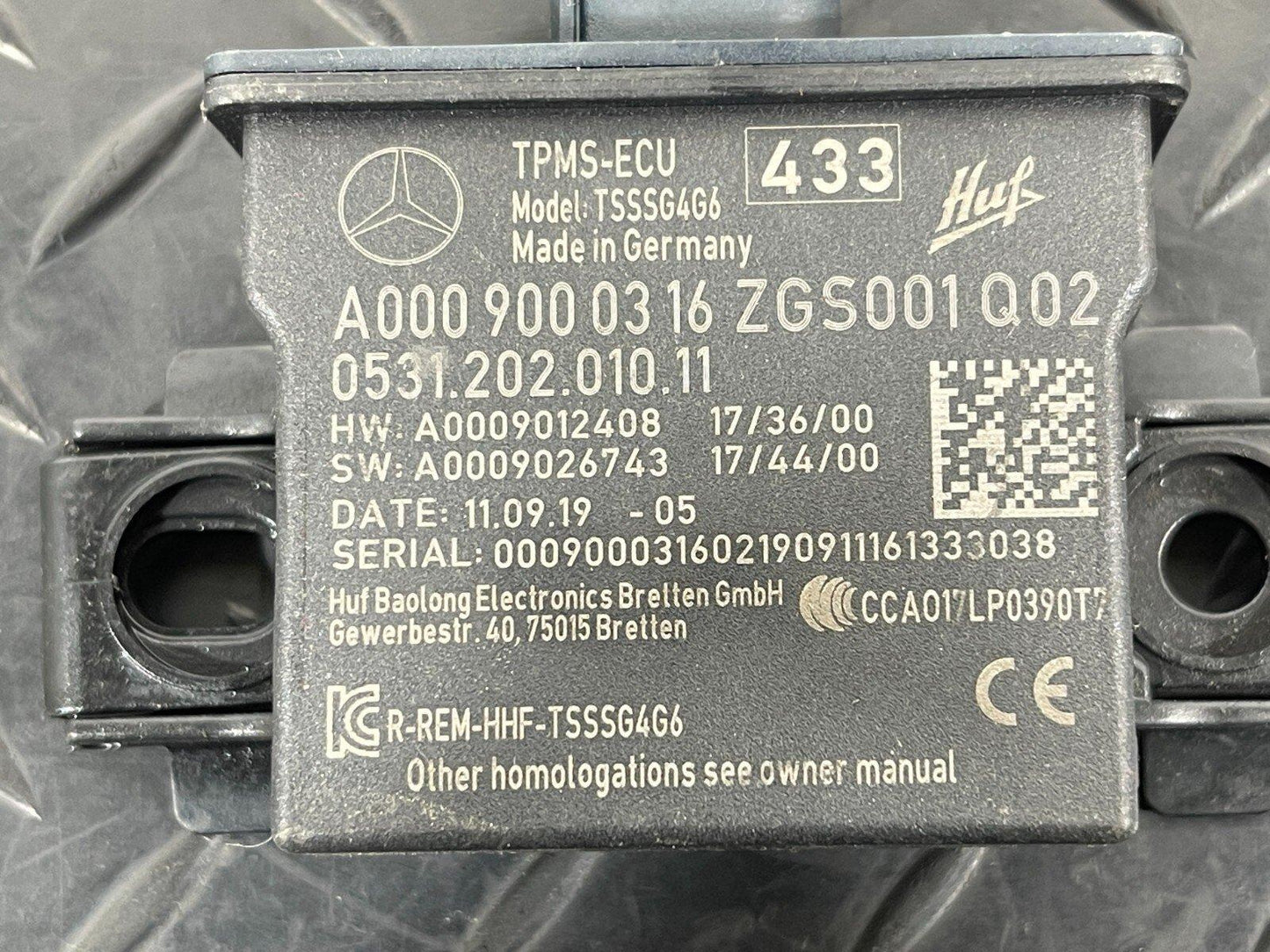 Mercedes W177 W247 Tyre Pressure Monitor Sensor Module Unit TPMS ECU A0009000316