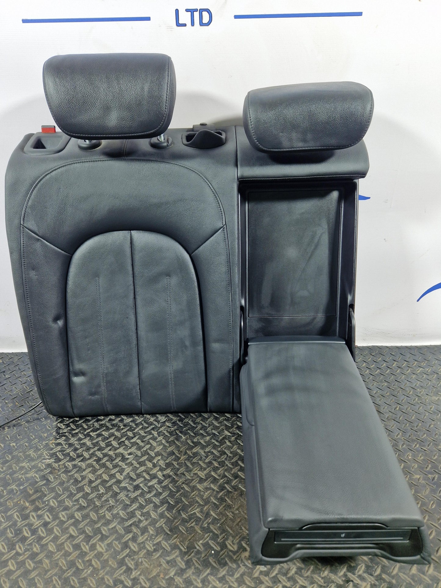 Audi A6 C7 Allroad Genuine Rear Right O/S Black Leather Seat Backrest