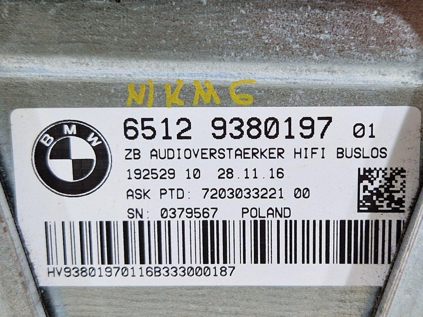 14-21 BMW 2 SERIES GRAN TOURER F46 GENUINE OEM AUDIO AMPLIFIER & BRACKET 9380197