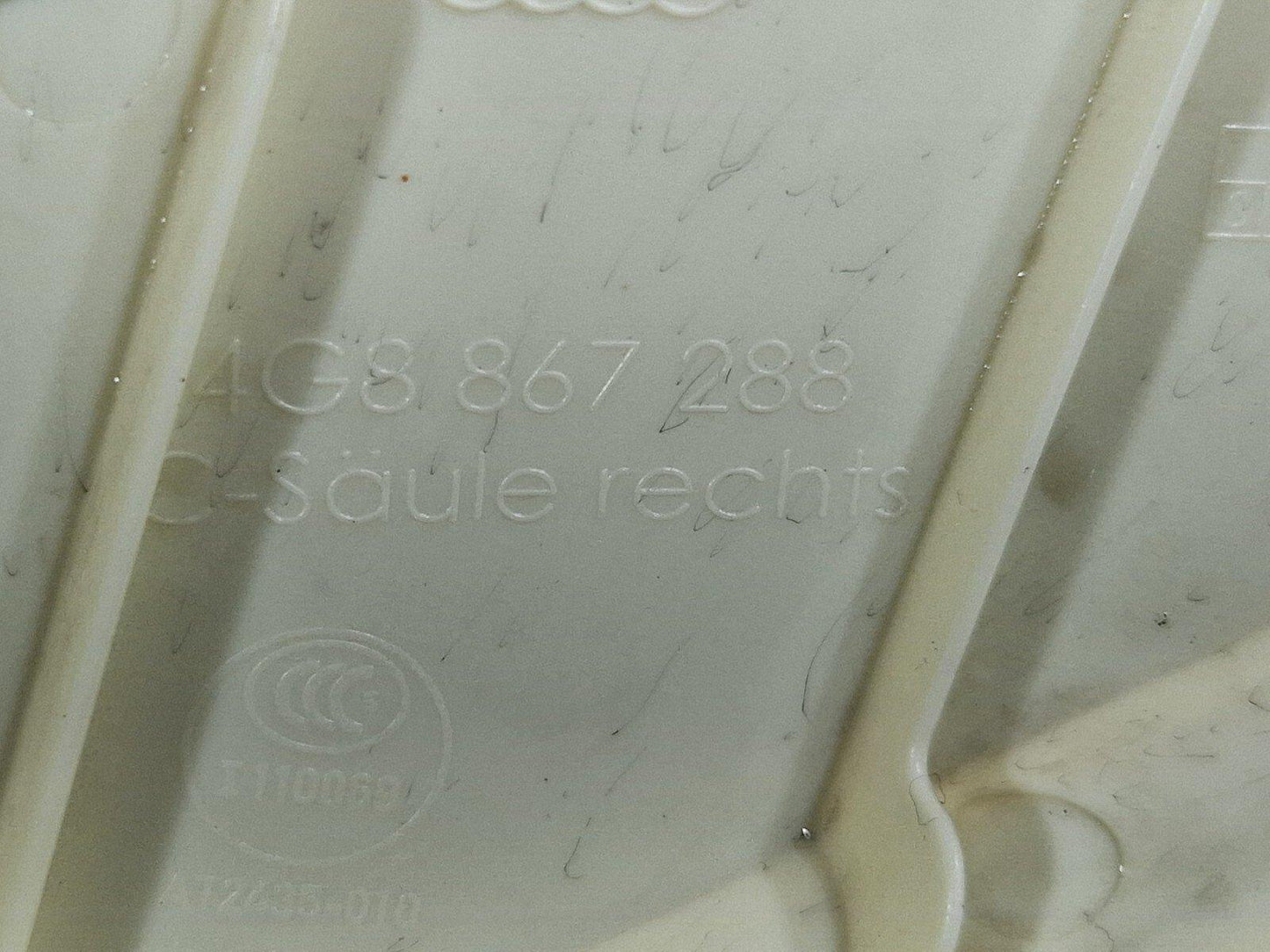 10-18 AUDI A7 4G S-LINE GENUINE RIGHT SIDE C PILLAR BLACK TRIM COVER 4G8867288