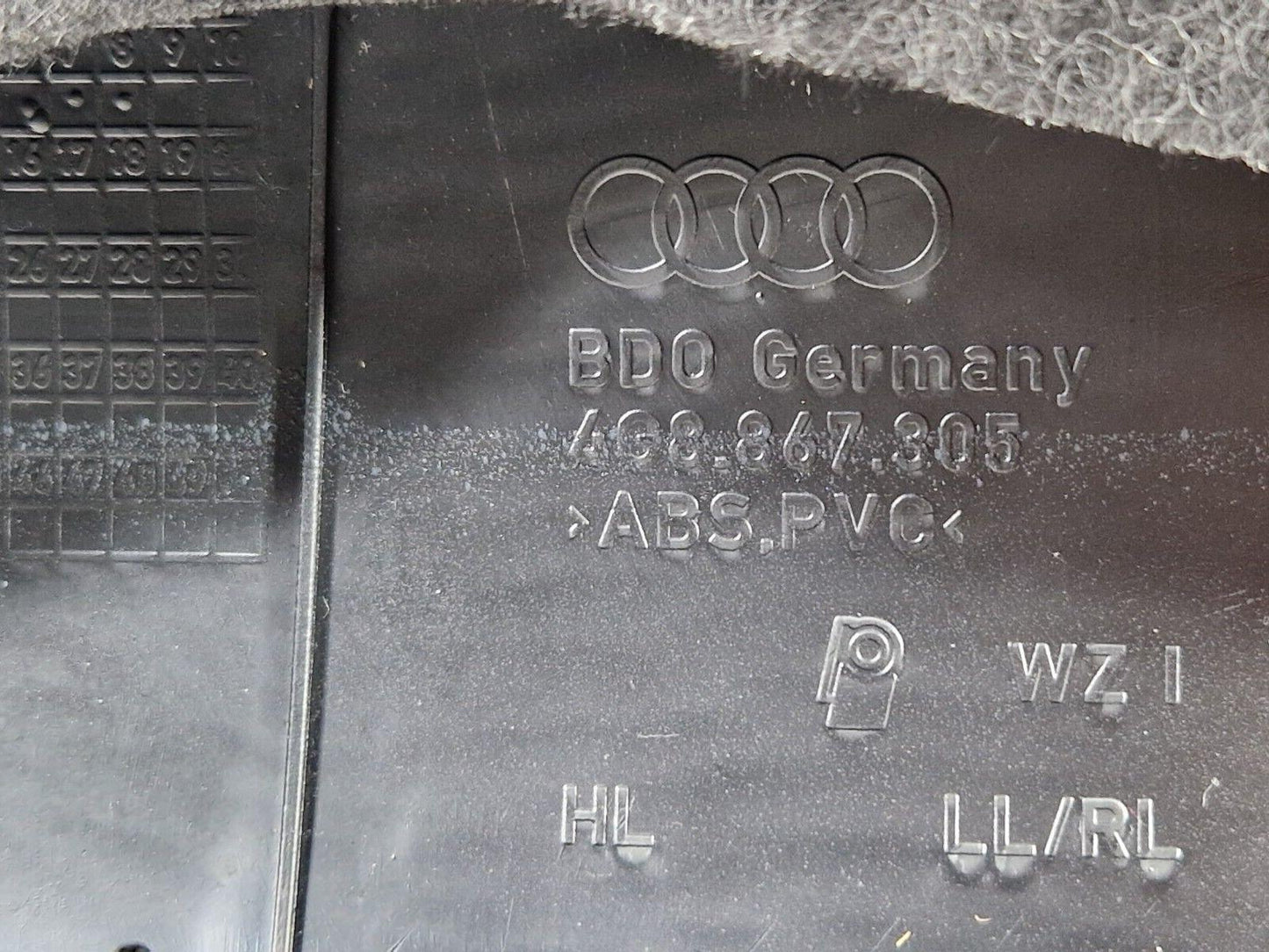 10-18 AUDI A7 4G S-LINE RHD REAR LEFT /PASSENGER NSR LEATHER DOOR CARD 4G8867305