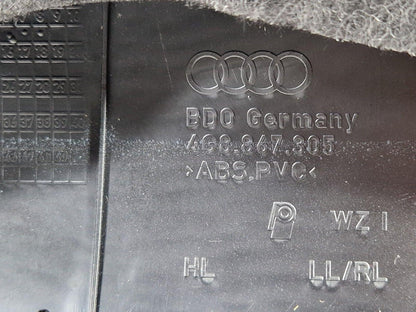 10-18 AUDI A7 4G S-LINE RHD REAR LEFT /PASSENGER NSR LEATHER DOOR CARD 4G8867305