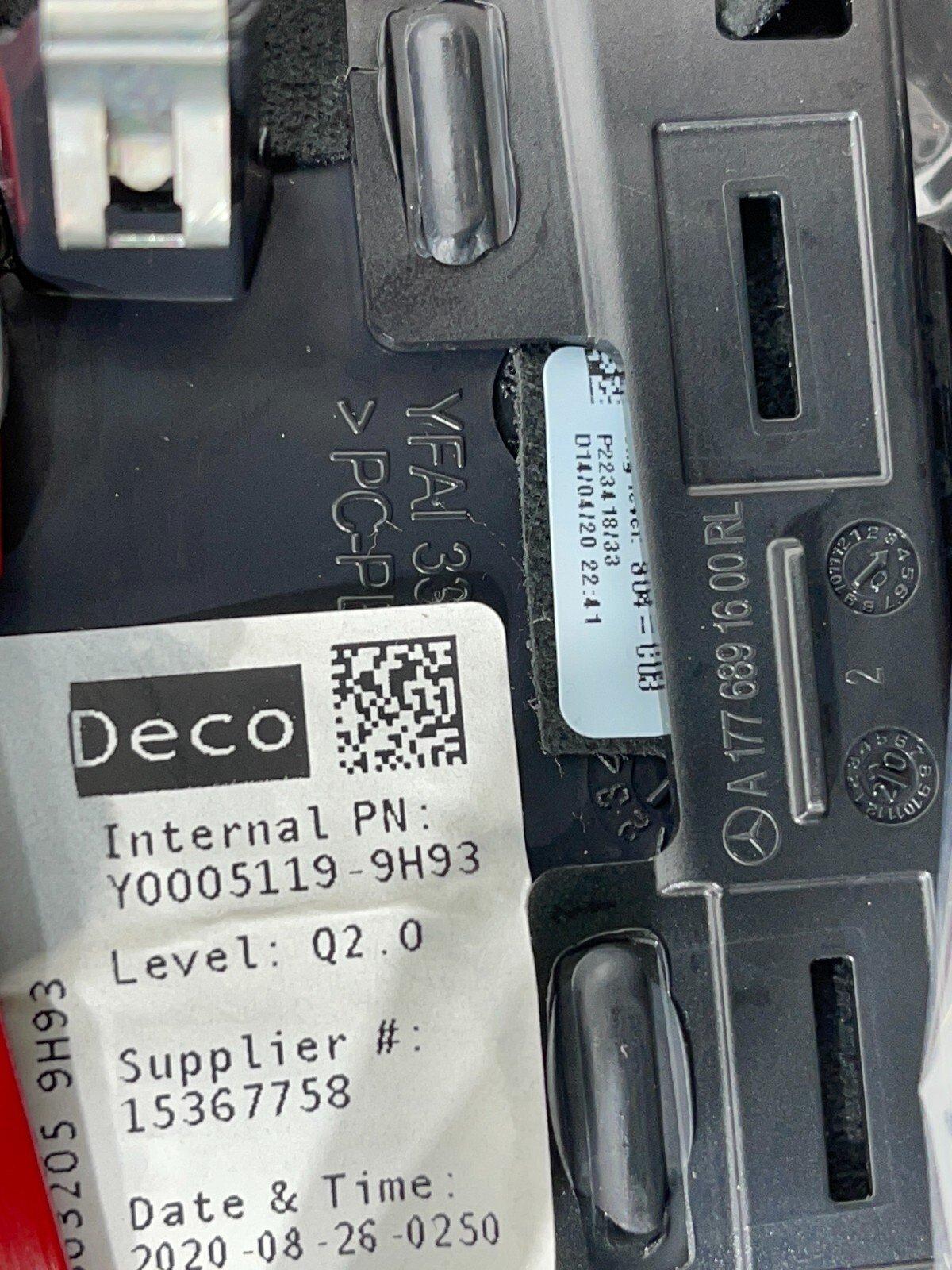 19-ON MERCEDES BENZ A CLASS EQ A250e INNER DOOR TRIM COVER A1776891600