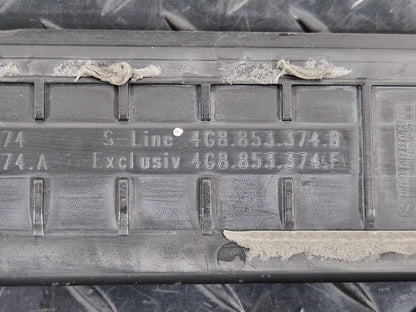 10-18 AUDI A7 4G S-LINE GENUINE OEM RIGHT FRONT ENTRY STRIP 4G8853374