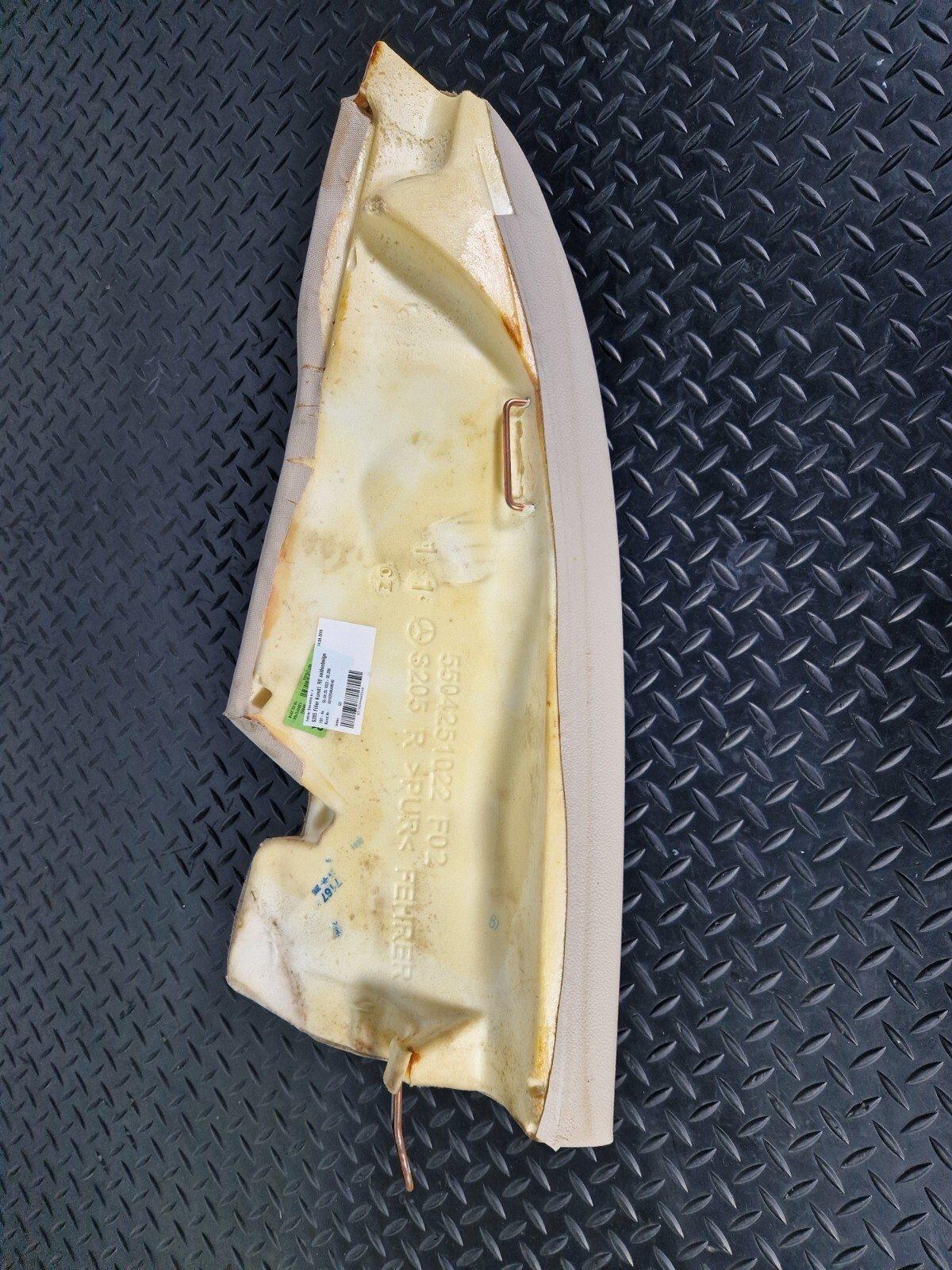 14-21 MERCEDES BENZ W205 OEM REAR SEAT BOLSTER PANEL RIGHT SIDE 5504251022