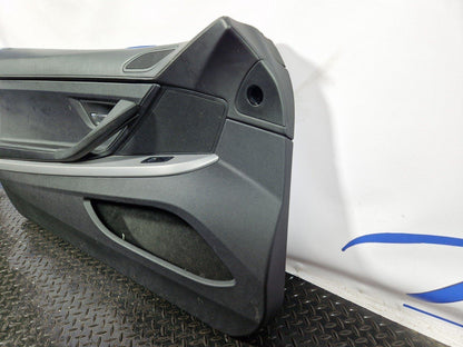11-18 BMW 6 SERIES F13 COUPE GENUINE LEFT N/S BLACK LEATHER DOOR CARD PANEL