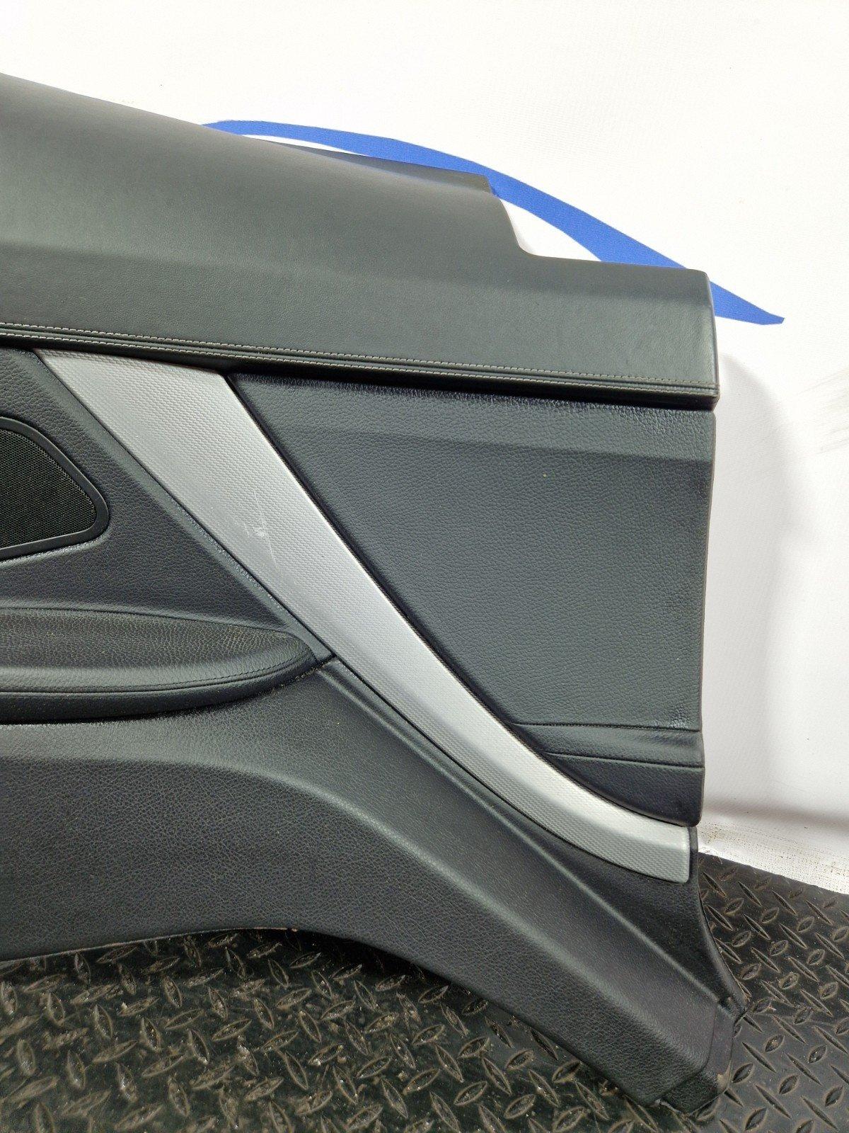 11-18 BMW 6 SERIES F13 COUPER REAR LEFT N/S/R DOOR CARD PANEL BLACK LEATHER