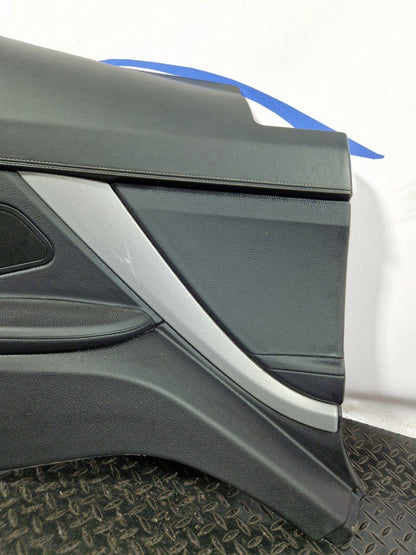 11-18 BMW 6 SERIES F13 COUPER REAR LEFT N/S/R DOOR CARD PANEL BLACK LEATHER