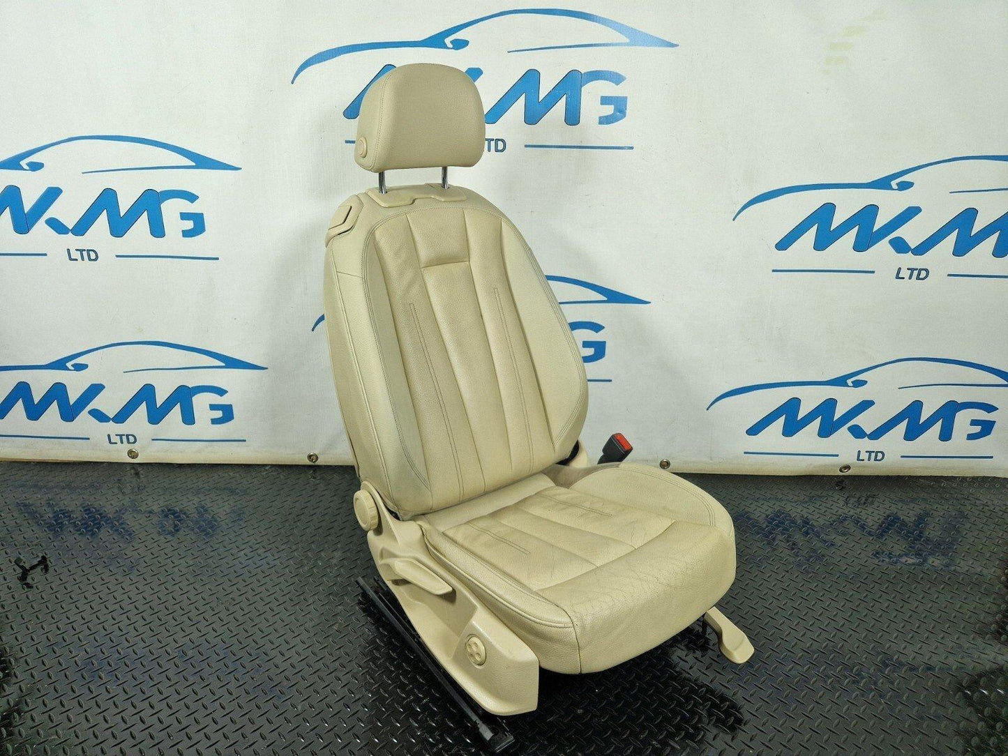 16-24 AUDI A5 F5 COUPE FRONT DRIVER WHITE LEATHER SEAT