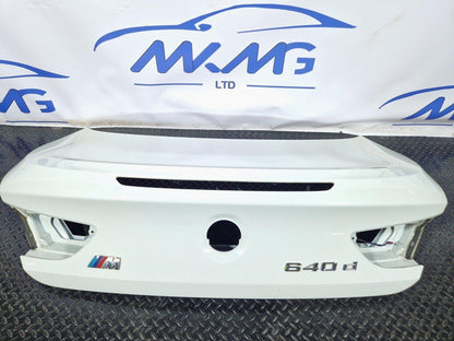 11-18 BMW 6 SERIES F13 GENUINE REAR TAILGATE / BOOTLID IN WHITE 300