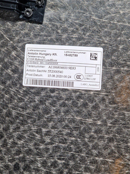 19-ON MERCEDES BENZ CLA C118 REAR BOOT TRUNK LOAD COMPARTMENT FLOOR A1186804600