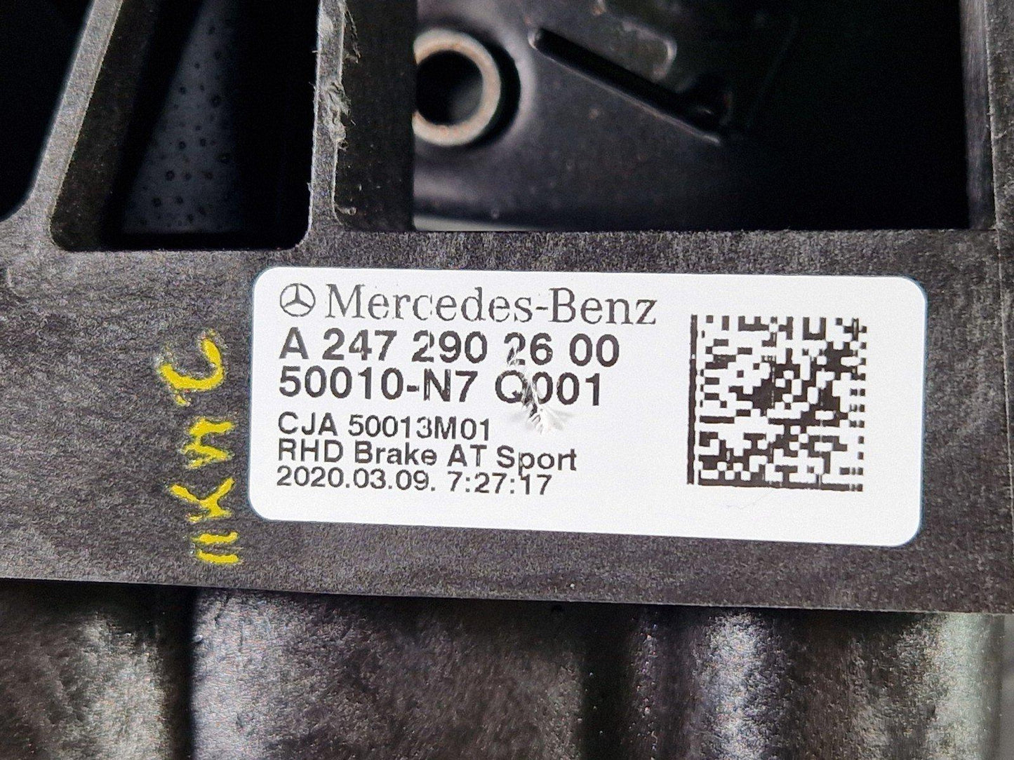 18-ON MERCEDES BENZ A CLASS W177 AUTOMATIC BRAKE PEDAL ASSEMBLY UNIT A2472902600
