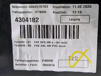 20-24 BMW 1 SERIES F40 REAR RIGHT DRIVERS SIDE DOOR CARD 9893848