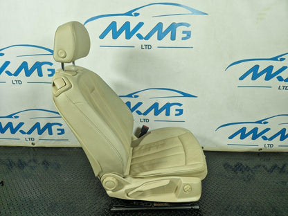 16-24 AUDI A5 F5 COUPE FRONT DRIVER WHITE LEATHER SEAT