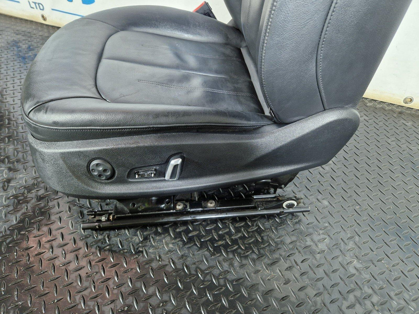 15-18 AUDI A7 4G FRONT LEFT N/S PASSENGER BLACK LEATHER ELECTRIC MEMORY SEAT