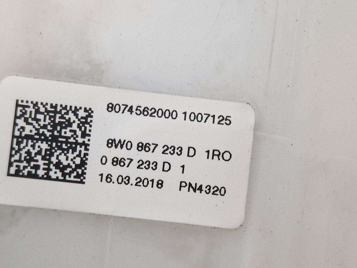 16-19 AUDI A4 B9 SPORT OEM A POST PILLAR INNER TRIM LH PASSENGER SIDE 8W0867233D