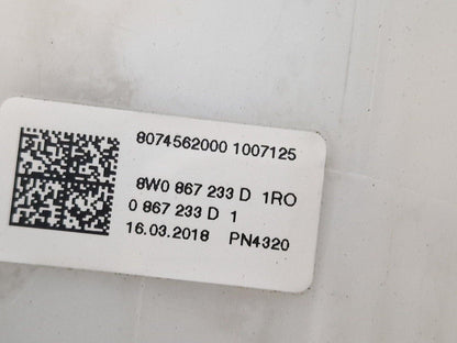 16-19 AUDI A4 B9 SPORT OEM A POST PILLAR INNER TRIM LH PASSENGER SIDE 8W0867233D