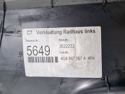 10-18 AUDI A7 4G S-LINE LEFT NSR C PILLAR LOWER SILL TRIM COVER 4G8867767A