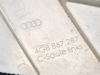 10-18 AUDI A7 4G S LINE GENUINE LEFT SIDE C PILLAR BLACK TRIM COVER 4G8867287