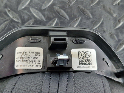 11-19 MERCEDES BENZ ML W166 OEM STEERING WHEEL COLUMN SURROUND TRIM A1666803407