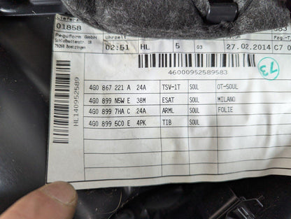 12-18 AUDI A6 C7 OEM FRONT LEFT PASSENGER SIDE N/S/F DOOR CARD PANEL 4G2867021A