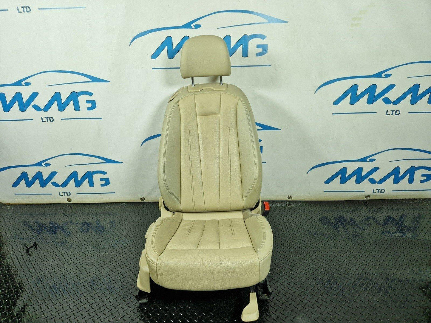 16-24 AUDI A5 F5 COUPE FRONT DRIVER WHITE LEATHER SEAT