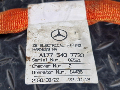 19-ON MERCEDES BENZ A CLASS EQ W177 HIGH VOLTAGE WIRING LOOM A1775407730