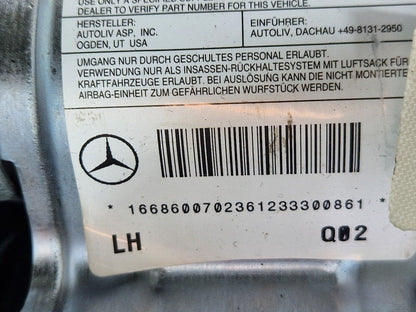 11-19 MERCEDES BENZ ML W166 A!R BAG ROOF CURTAIN LEFT PASSENGER SIDE 1668600702