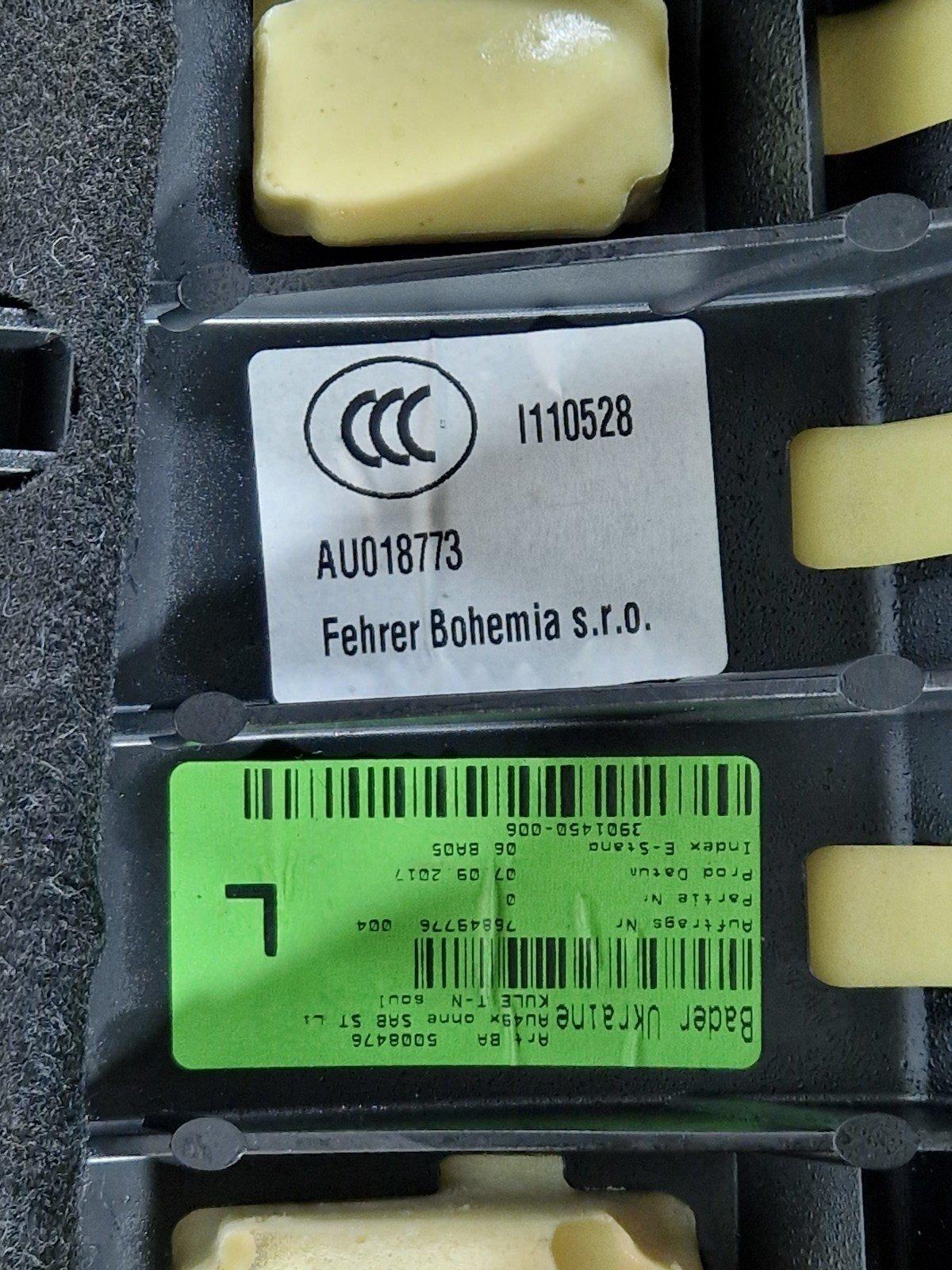 16-19 AUDI A4 B9 GENUINE OEM REAR LEFT SEAT COVER 8W0885703A