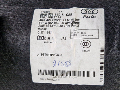16-19 AUDI A4 B9 GENUINE REAR PASSENGER SIDE BOOT TRIM PANEL 8W5863879