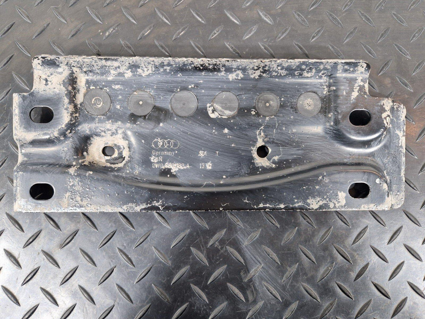 16-19 AUDI A4 B9 OEM MUFFLER MOUNT BRACKET PLATE 8W0803183A