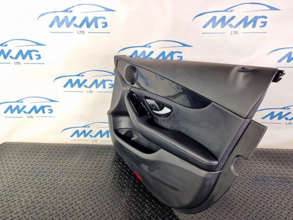 14-21 MERCEDES BENZ C200 W205 FRONT DRIVERS SIDE DOOR CARD BLACK LEATHER
