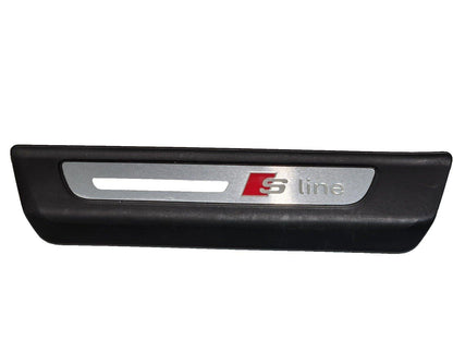 16-20 AUDI Q7 4M REAR LEFT DOOR SILL SCUFF PLATE TRIM PANEL INSERT 4M0853375