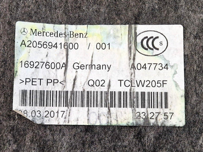 14-21 MERCEDES BENZ C CLASS BOOT FLOOR PANEL COVER A2056941600