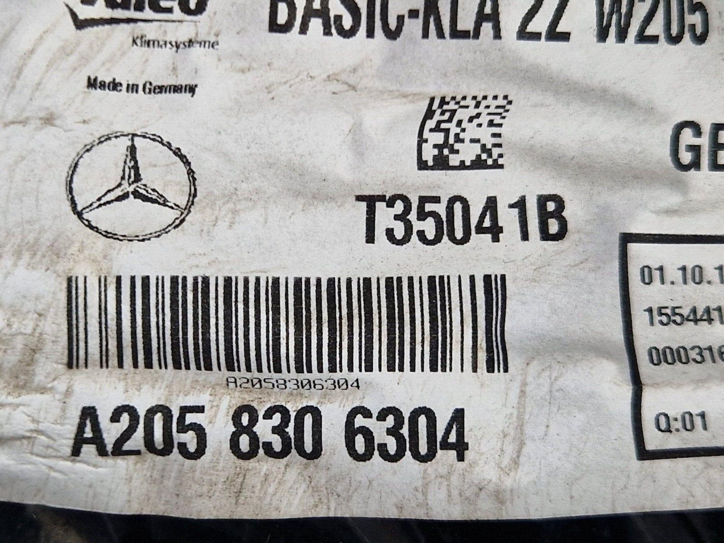 14-21 MERCEDES BENZ C300h W205 GENUINE HEATER MATRIX/RADIATOR/CORE A2058306304