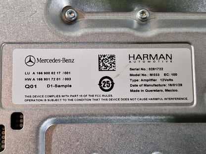 16-19 MERCEDES BENZ GLE W166 HARMAN KARDON SOUND AMPLIFIER A1669008217