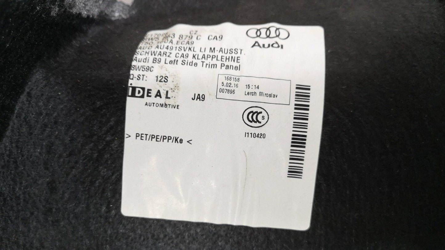 16-19 AUDI A4 B9 S-LINE SALOON GENUINE PASSENGER SIDE BOOT TRIM COVER 8W5863879C