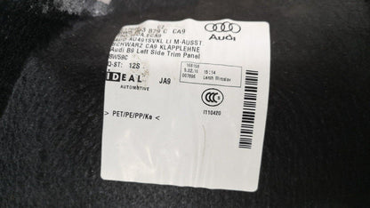 16-19 AUDI A4 B9 S-LINE SALOON GENUINE PASSENGER SIDE BOOT TRIM COVER 8W5863879C