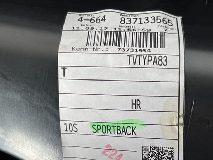 16-23 AUDI A5 F5 SPORTBACK S-LINE DRIVER SIDE REAR DOOR CARD 8W8867488