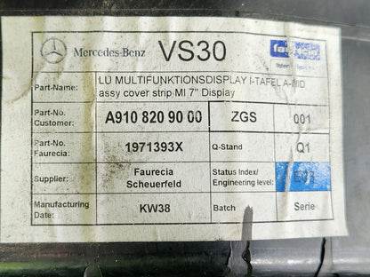 Mercedes-Benz Sprinter W907 Genuine Radio Music Multifunction Trim A9108209000