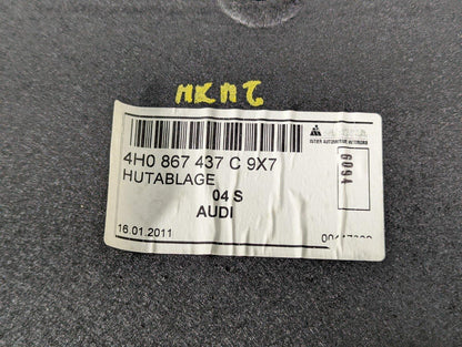 10-17 AUDI A8 4H  REAR BOOT TOP LINER CARPET PANEL 4H0867437C