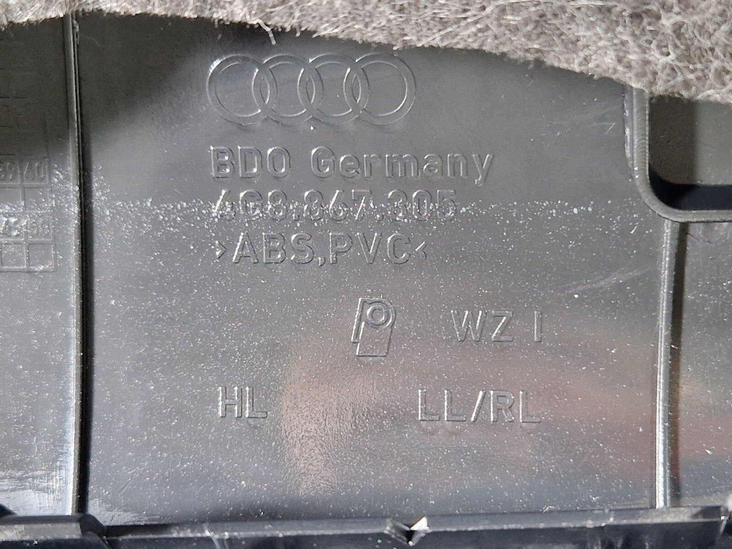 10-18 AUDI A7 4G S-LINE RHD REAR LEFT /PASSENGER NSR LEATHER DOOR CARD 4G8867305