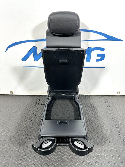 14-21 MERCEDES BENZ C300 W205 REAR SEAT ARMREST CUP HOLDER BLACK LEATHER