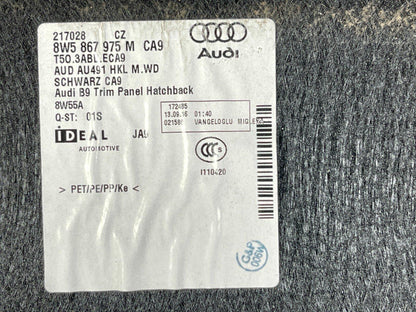 16-19 AUDI A4 B9 S-LINE GENUINE SALOON REAR BOOT LID CARPET COVER 8W5867975 M