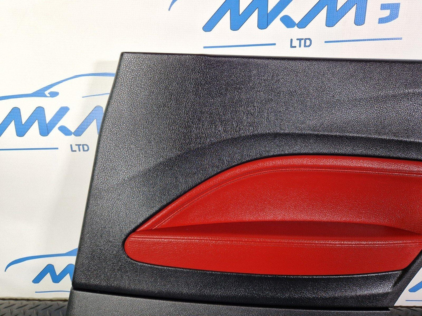 14-16 BMW 2 SERIES F22 OEM REAR RIGHT DRIVER HALF RED DOOR CARD PANEL 7311484