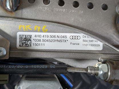 10-17 AUDI A8 4H ELECTRIC STEERING COLUMN WITH LOCK & MODULE 4H0419506N