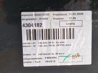 20-24 BMW 1 SERIES F40 FRONT RIGHT DRIVERS SIDE DOOR CARD 9893810